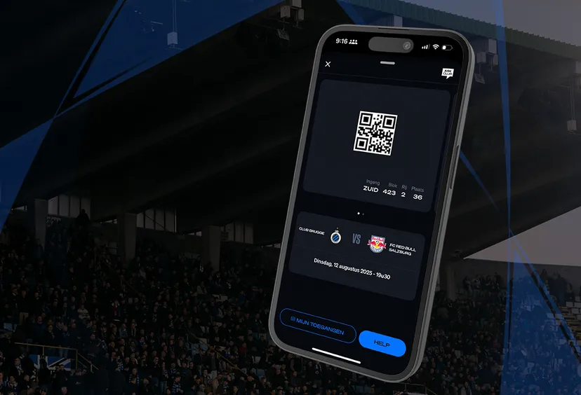 Vlot toegang met je qr code in de club brugge app