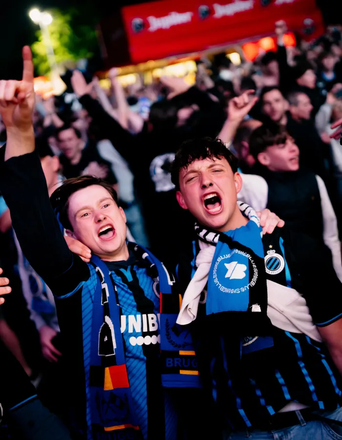 Supporters beleven een match van Club Brugge