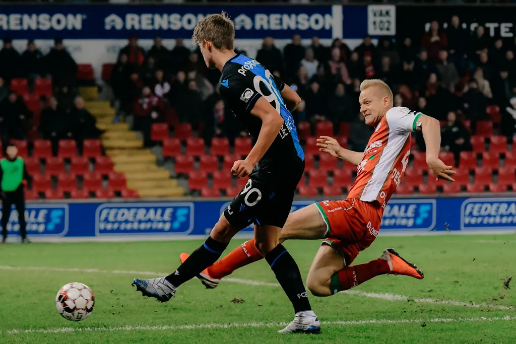 <p>Charles De Ketelaere in februari 2020 in de Croky Cup tegen Zulte Waregem</p>