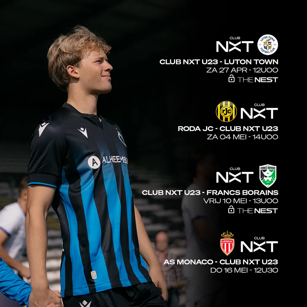 Vriendschappelijke wedstrijden Club NXT U23: een overzichtje | Club Brugge