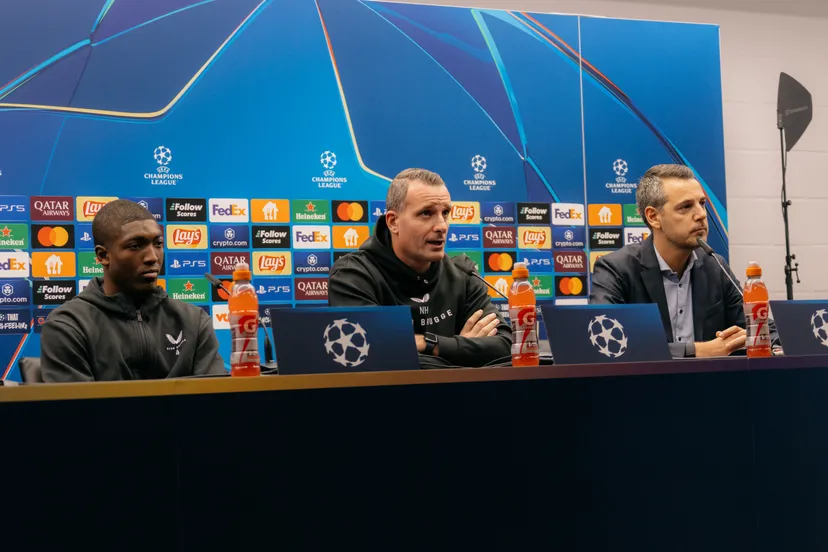 Nicky Hayen and Joel Ordóñez press conference before Club Brugge - Sporting CP