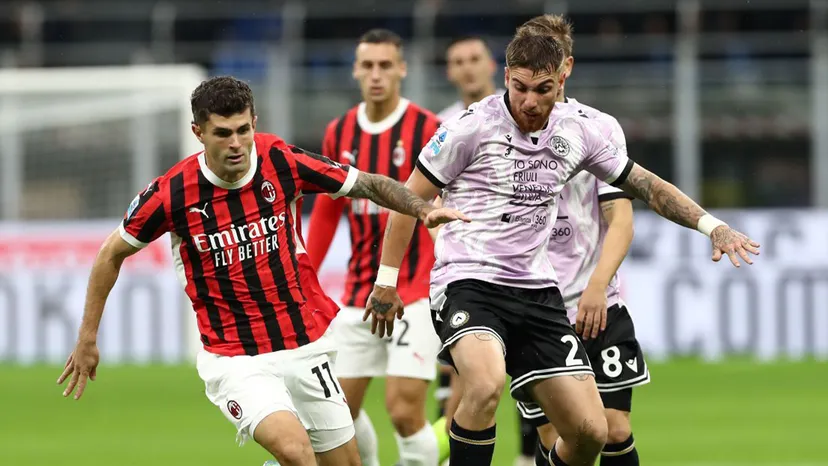 AC Milan wint met het kleinste verschil van Udinese